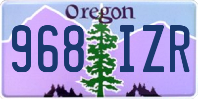 OR license plate 968IZR