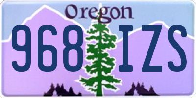 OR license plate 968IZS