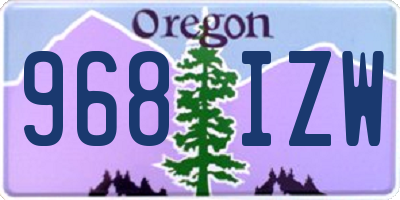 OR license plate 968IZW