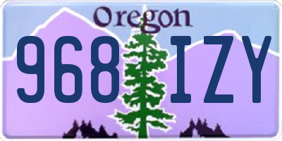 OR license plate 968IZY