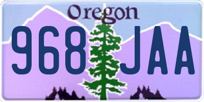 OR license plate 968JAA