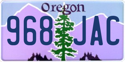 OR license plate 968JAC
