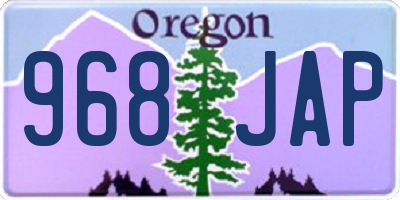 OR license plate 968JAP