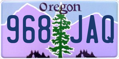 OR license plate 968JAQ