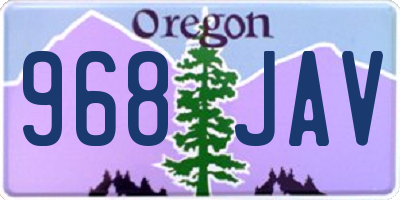 OR license plate 968JAV