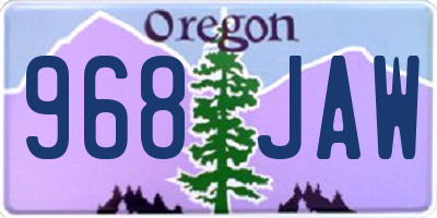OR license plate 968JAW