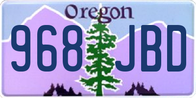 OR license plate 968JBD