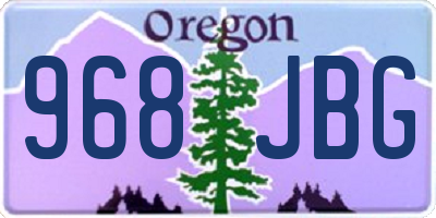 OR license plate 968JBG