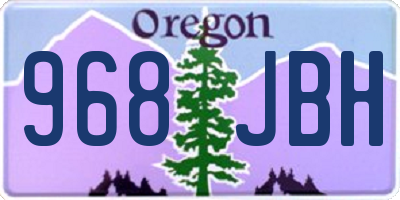 OR license plate 968JBH