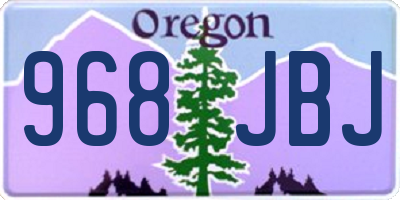 OR license plate 968JBJ