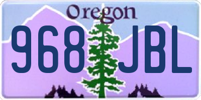 OR license plate 968JBL