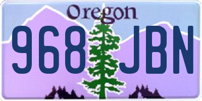 OR license plate 968JBN