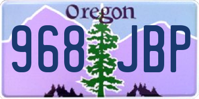 OR license plate 968JBP
