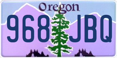 OR license plate 968JBQ