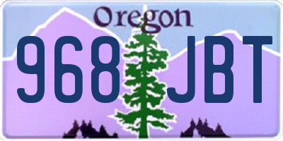 OR license plate 968JBT