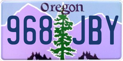 OR license plate 968JBY