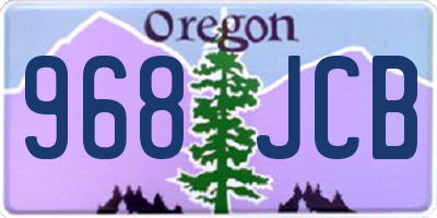 OR license plate 968JCB