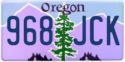 OR license plate 968JCK