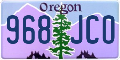 OR license plate 968JCO