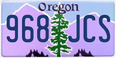 OR license plate 968JCS