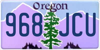 OR license plate 968JCU