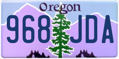 OR license plate 968JDA