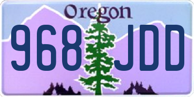 OR license plate 968JDD