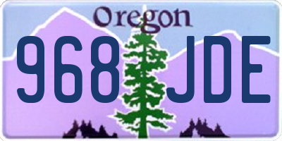 OR license plate 968JDE