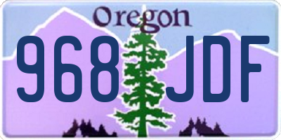 OR license plate 968JDF