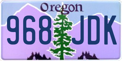 OR license plate 968JDK