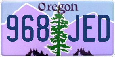 OR license plate 968JED