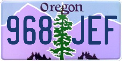 OR license plate 968JEF