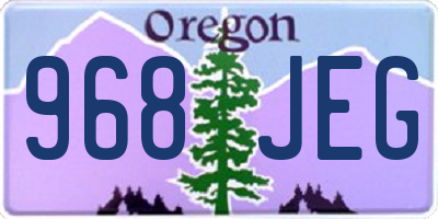 OR license plate 968JEG