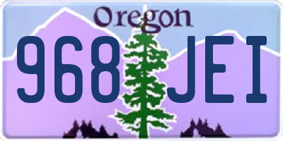 OR license plate 968JEI
