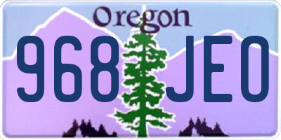 OR license plate 968JEO