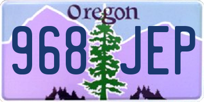 OR license plate 968JEP
