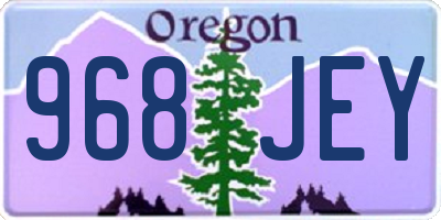 OR license plate 968JEY