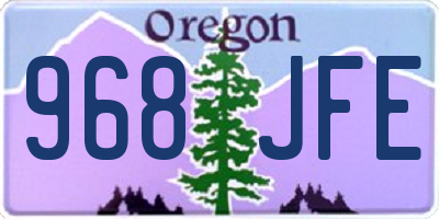 OR license plate 968JFE
