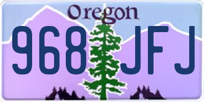 OR license plate 968JFJ