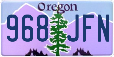 OR license plate 968JFN