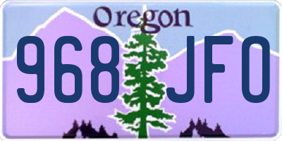 OR license plate 968JFO