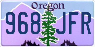 OR license plate 968JFR