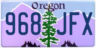 OR license plate 968JFX