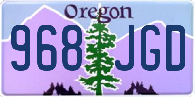 OR license plate 968JGD