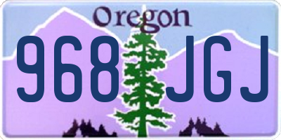 OR license plate 968JGJ