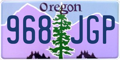 OR license plate 968JGP