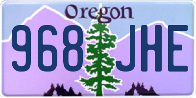 OR license plate 968JHE