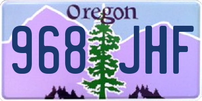 OR license plate 968JHF