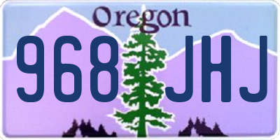 OR license plate 968JHJ