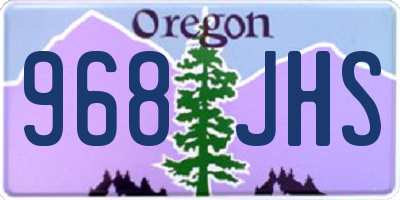 OR license plate 968JHS